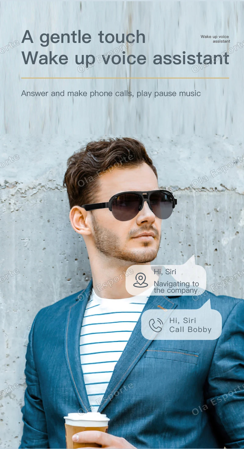 Revolutionary Smart Sunglasses: Experience Bluetooth Calling, HD UV Protection, and Long Battery Life for Ultimate Outdoor Adventures!