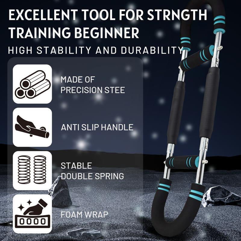 2025 Pro Twister Arm Muscle Trainer: Adjustable 60-100Lb Power Twister Bar for Comprehensive Chest, Shoulder, and Arm Workouts - Portable Fitness Machine for Home and Gym Use