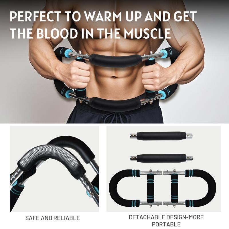 2025 Pro Twister Arm Muscle Trainer: Adjustable 60-100Lb Power Twister Bar for Comprehensive Chest, Shoulder, and Arm Workouts - Portable Fitness Machine for Home and Gym Use