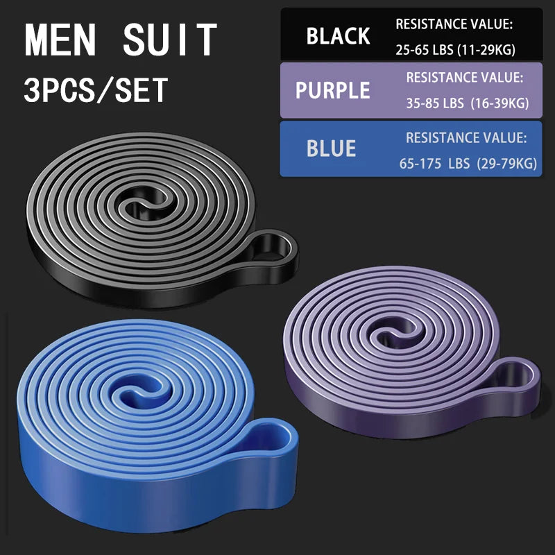 Versatile High Density Resistance Bands for Strength Training and Body Workouts - Fitness Assistance Set