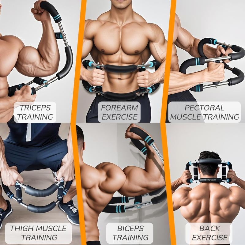 2025 Pro Twister Arm Muscle Trainer: Adjustable 60-100Lb Power Twister Bar for Comprehensive Chest, Shoulder, and Arm Workouts - Portable Fitness Machine for Home and Gym Use