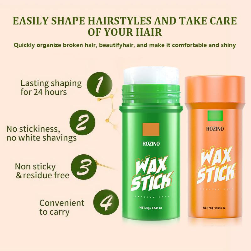 Unleash Your Style with ROZINO Hair Wax Stick - Maximum Hold & Nourishing Care in a Lightweight 75G Formula