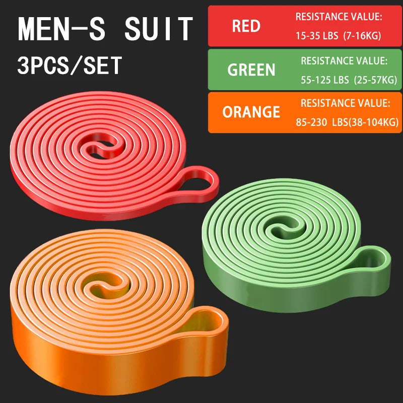 Versatile High Density Resistance Bands for Strength Training and Body Workouts - Fitness Assistance Set